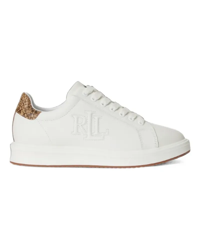Ralph Lauren Ainsley Sneakers mit Schlangenleder-Effekt - Weiß Weiß