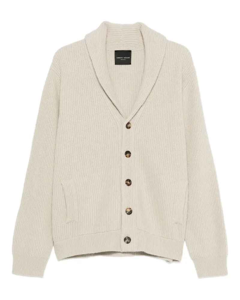 Roberto Collina Cardigan mit V-Ausschnitt - Nude Nude