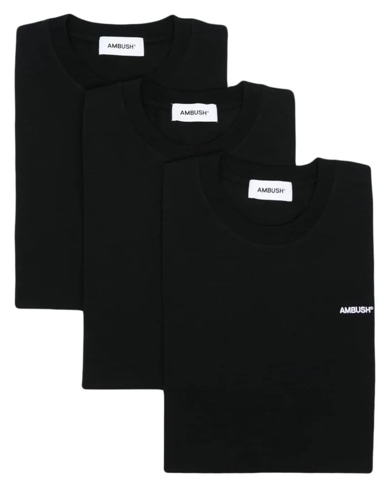 AMBUSH 3er-Set Tap Shoe Blanc T-Shirts Schwarz