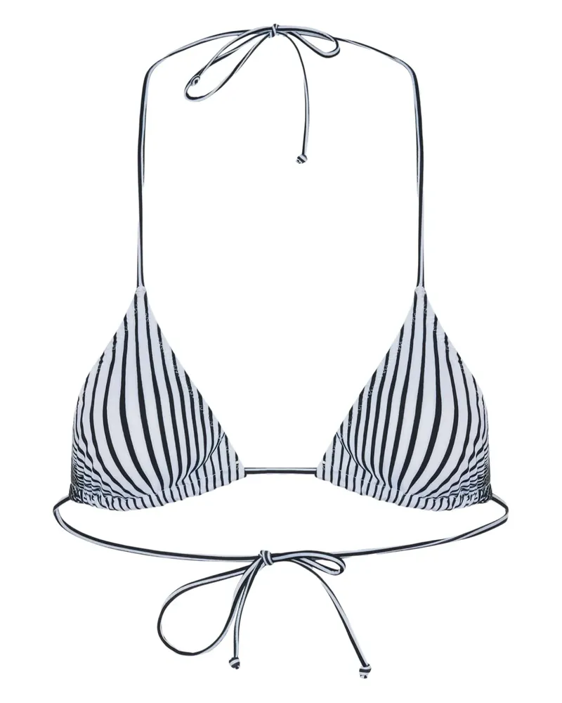 Jean Paul Gaultier Bikinioberteil mit Nadelstreifen - Weiß Weiß