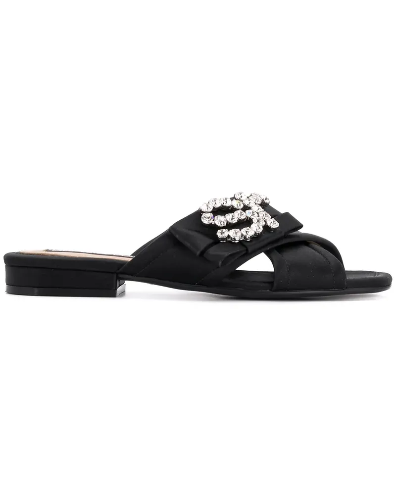 Sergio Rossi SR Icona' Pantoletten - Schwarz Schwarz