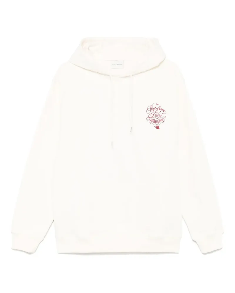 Drôle de Monsieur Vignes Hoodie mit Slogan - Nude Nude