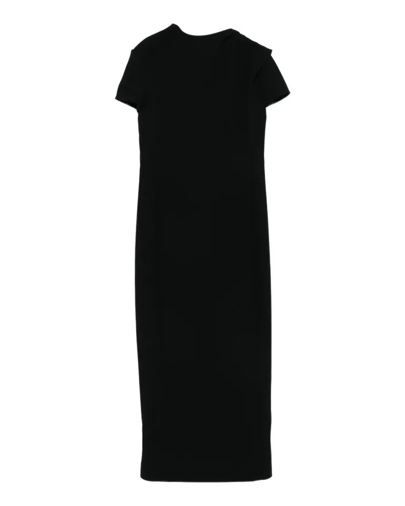 KHAITE Kurzärmeliges Iryl Midikleid - Schwarz Schwarz