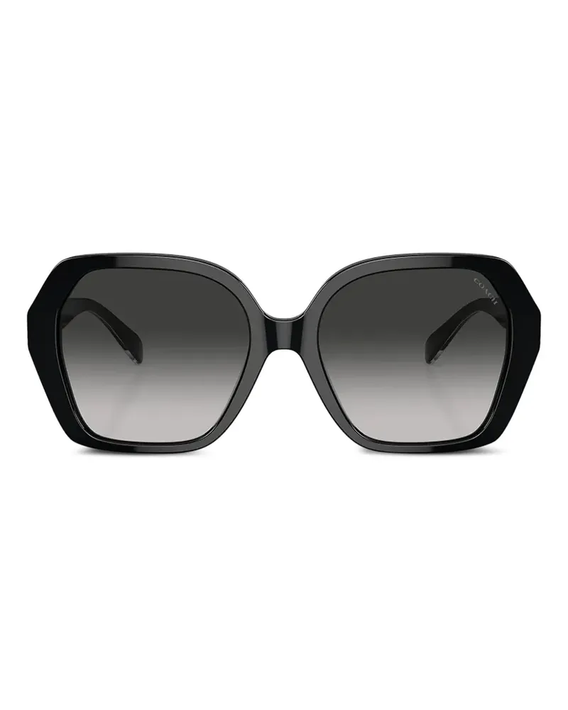 Coach Sonnenbrille mit achteckigem Gestell - Schwarz Schwarz