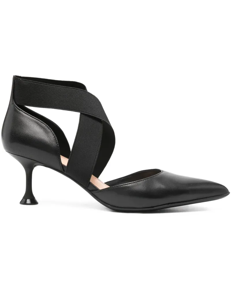 MARC ELLIS Pumps mit elastischen Riemen 60mm - Schwarz Schwarz