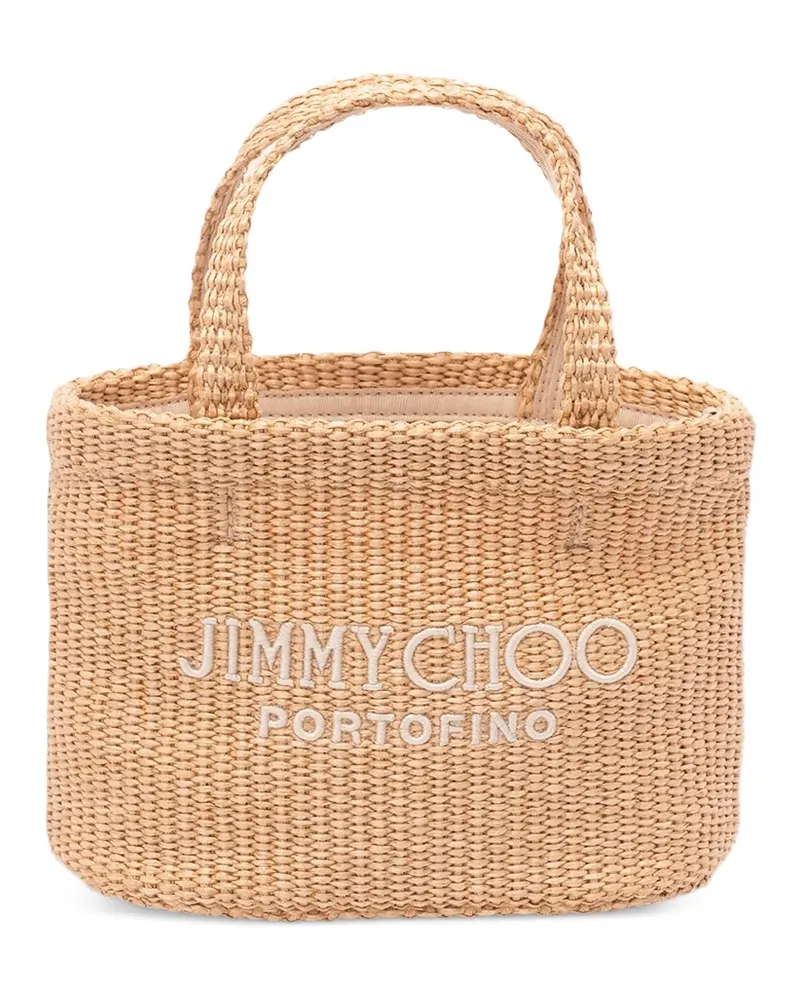 Jimmy Choo logo-detail tote bag - Nude Nude