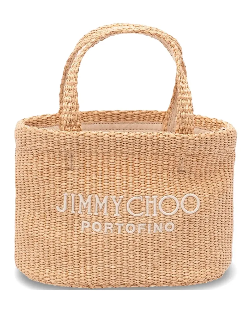 Jimmy Choo logo-detail tote bag - Nude Nude