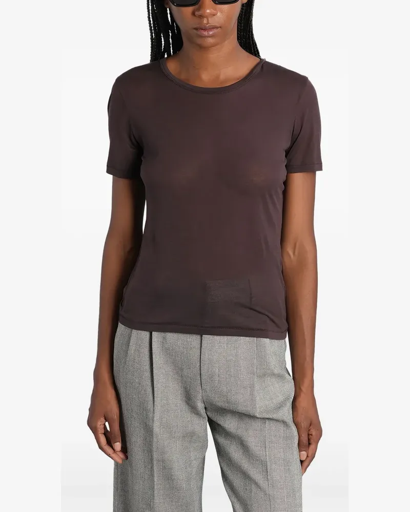 Anine Bing T-Shirt mit Rundhalsausschnitt - Braun Braun