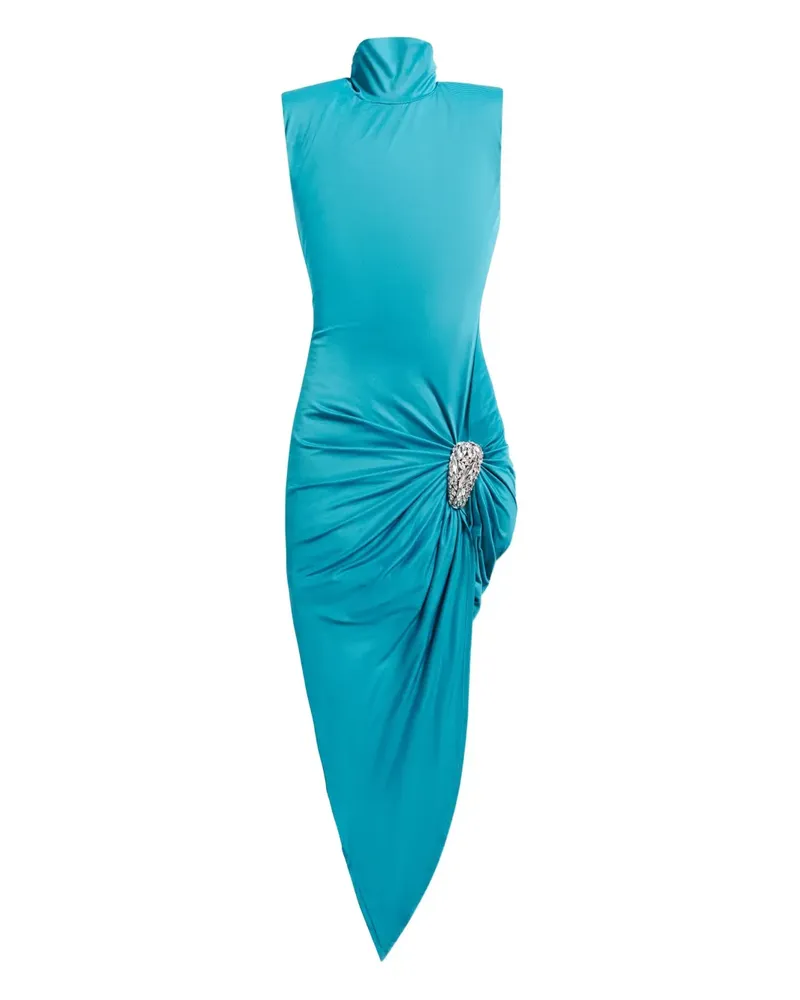 Area Kristallverziertes Midikleid - Blau Blau