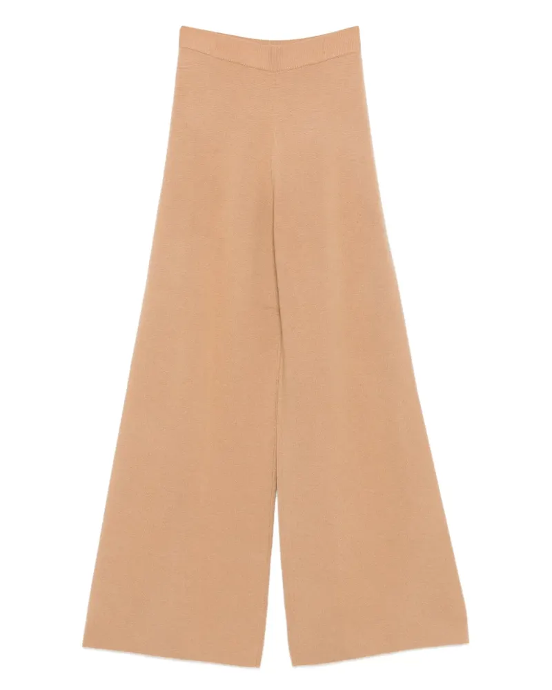 Max Mara Gestrickte Hose mit geripptem Bund - Braun Braun