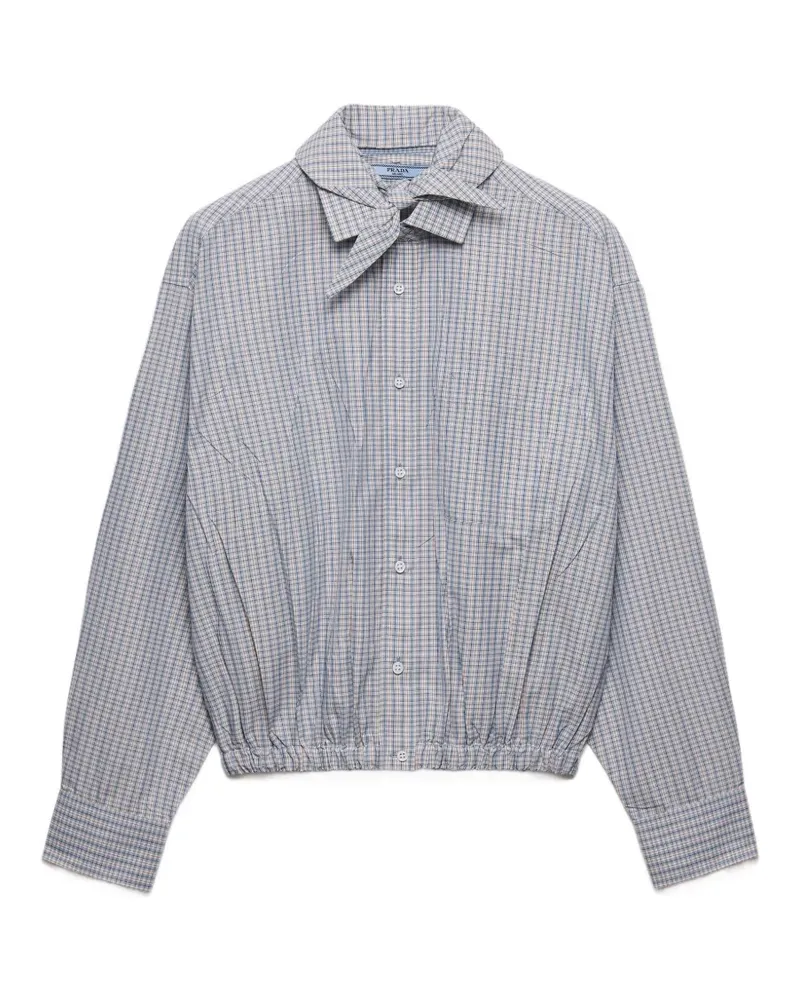 Prada Madras Hemd - Blau Blau