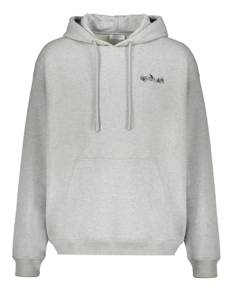 OFF-WHITE graphic-print hoodie - Grau Grau