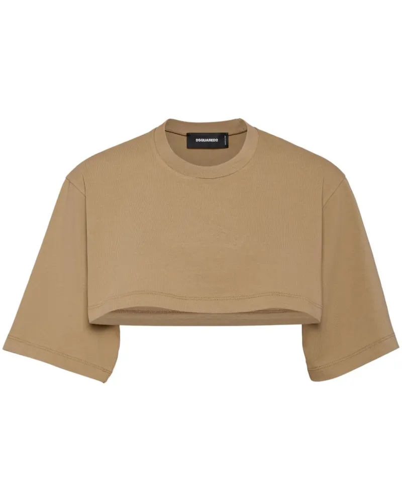 Dsquared2 T-Shirt im Cropped-Design - Nude Nude