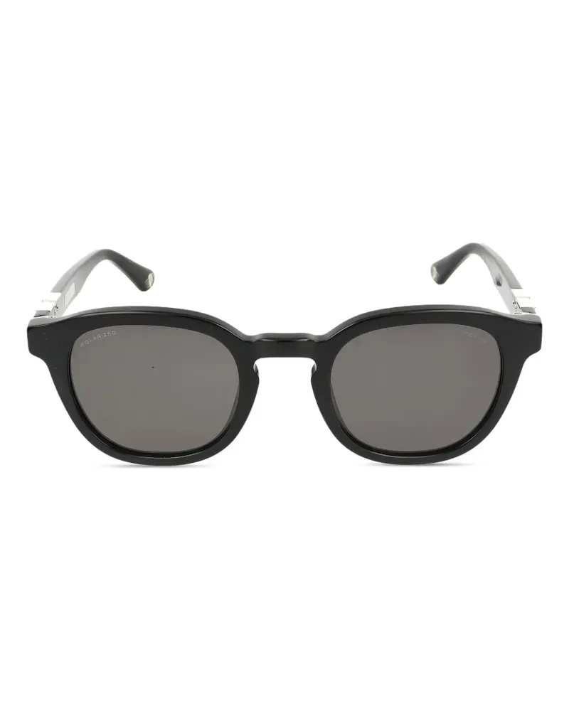 Police Sonnenbrille mit eckigem Gestell - Schwarz Schwarz