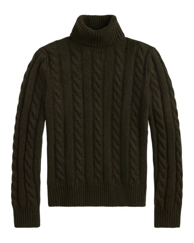 Ralph Lauren Rollkragenpullover mit Zopfmuster - Grün Grün