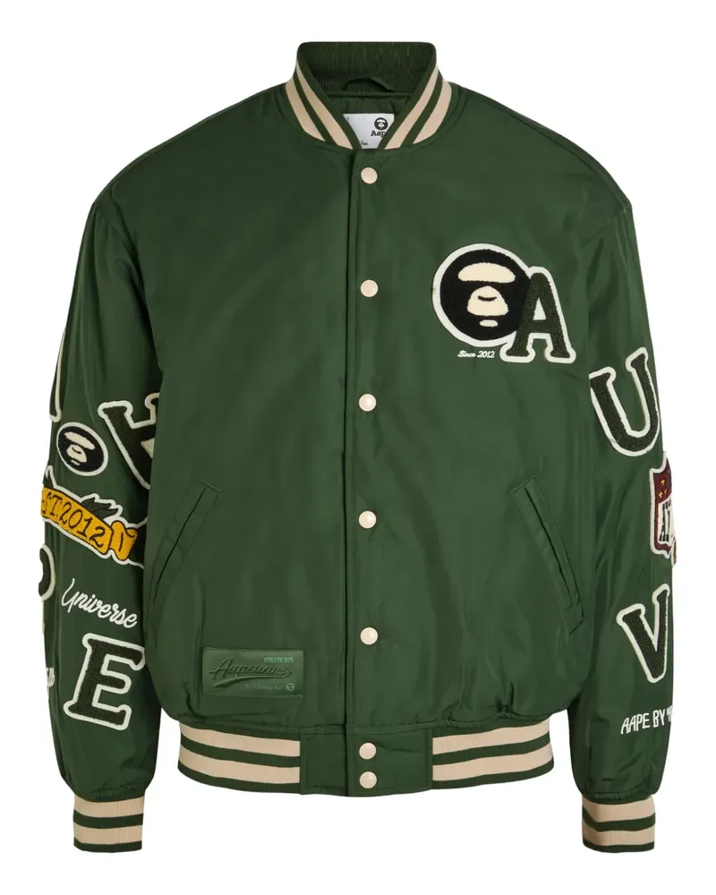 BAPE Bomberjacke mit beflockten Applikationen - Grün Grün
