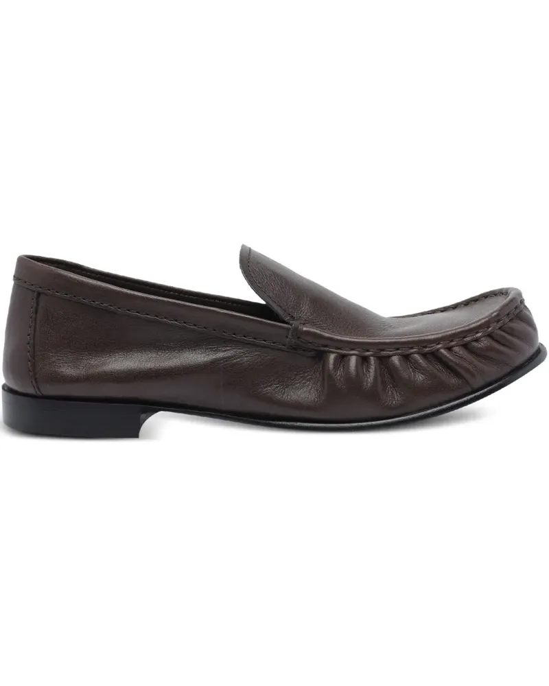 Miu Miu Loafer mit Logo - Braun Braun