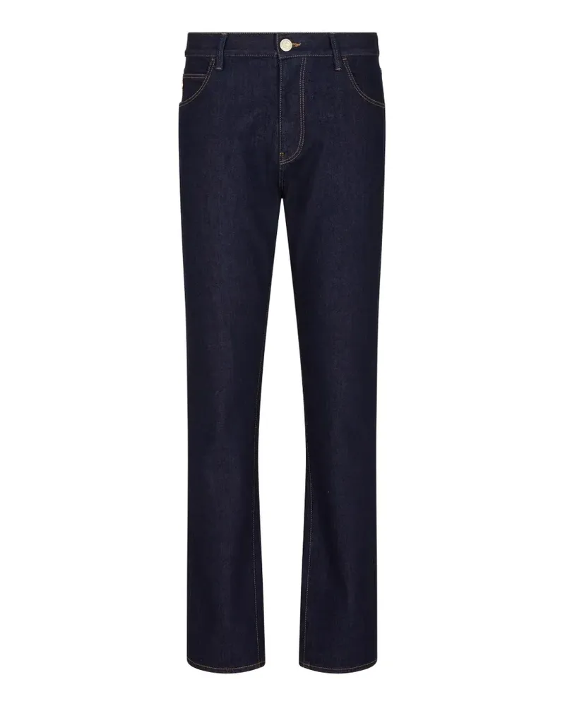 Giorgio Armani contrast-stitch jeans - Blau Blau