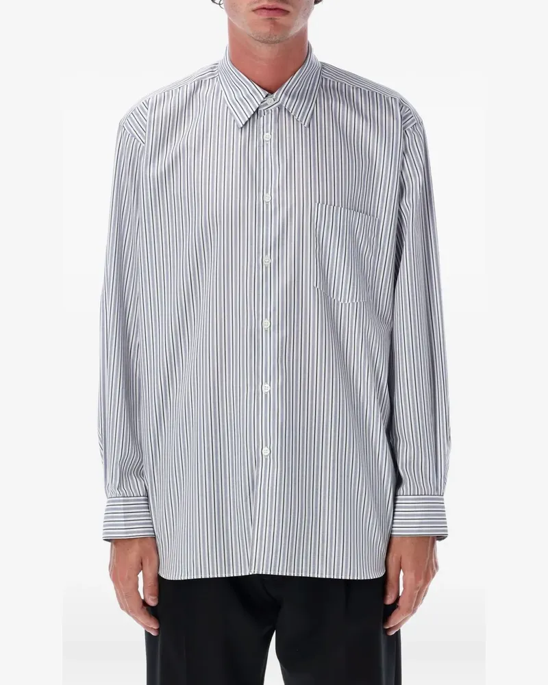 Comme des Garçons Gestreiftes Hemd - Blau Blau