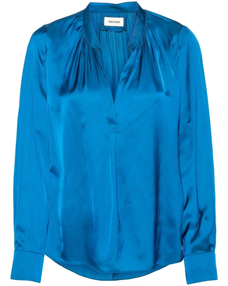 Zadig & Voltaire Tink Satin-Bluse - Blau Blau