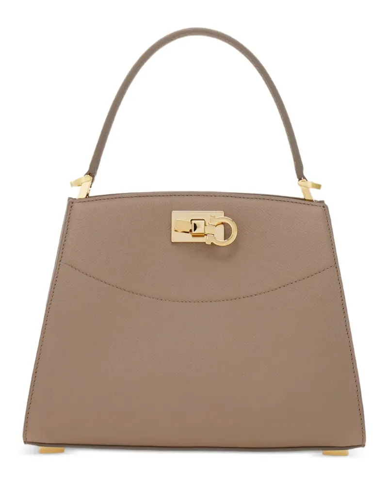 Ferragamo New Studio Box Tasche (XS) - Nude Nude