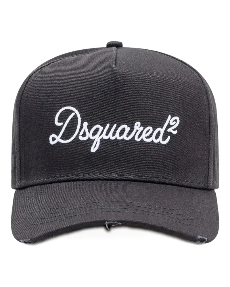 Dsquared2 logo-embroidered baseball cap - Schwarz Schwarz
