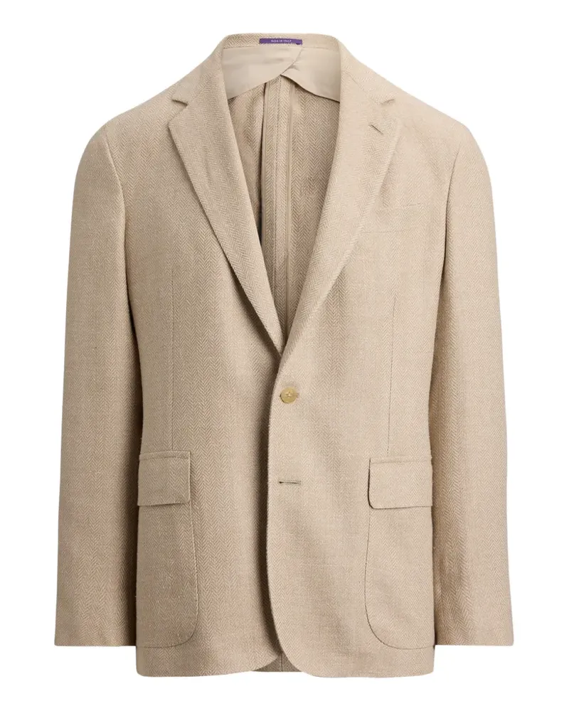 Ralph Lauren Hadley Blazer mit Fischgrätenmuster - Nude Nude