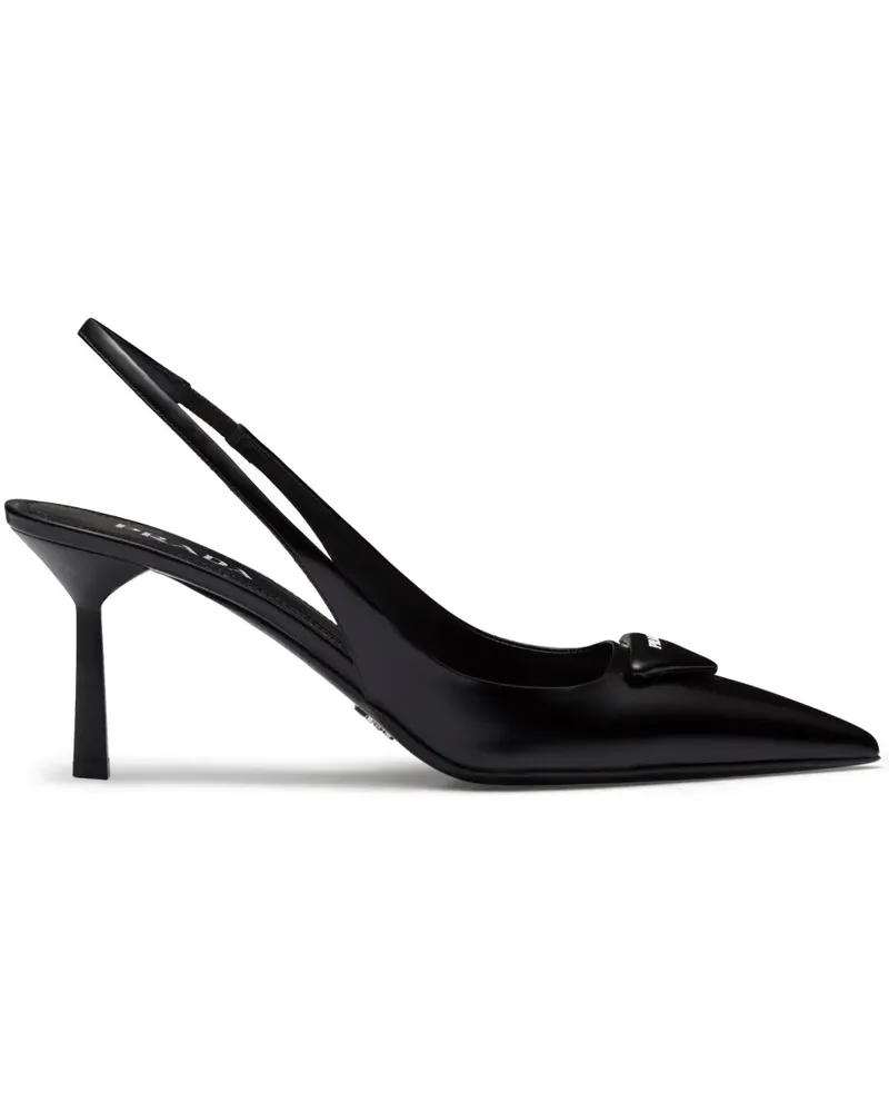 Prada Pumps mit Logo 75mm - Schwarz Schwarz