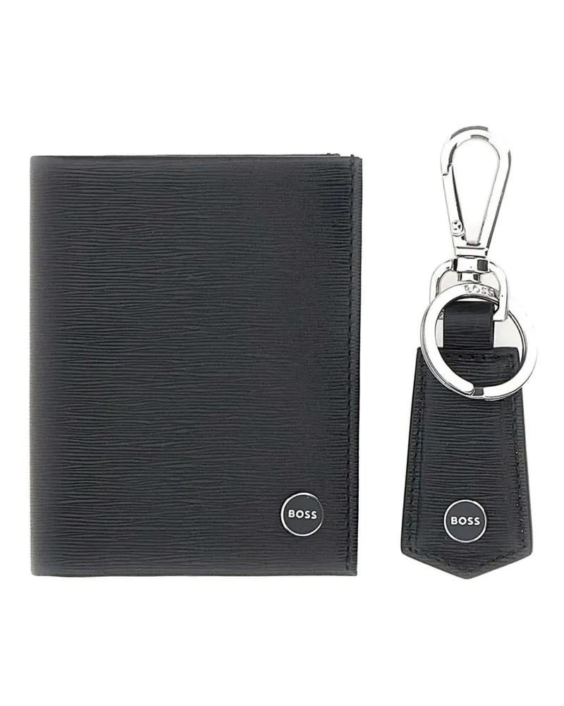 HUGO BOSS Portemonnaie mit Logo-Schild - Schwarz Schwarz