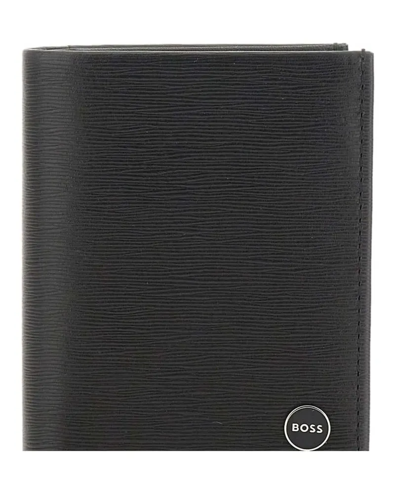 HUGO BOSS logo-plaque wallet - Schwarz Schwarz