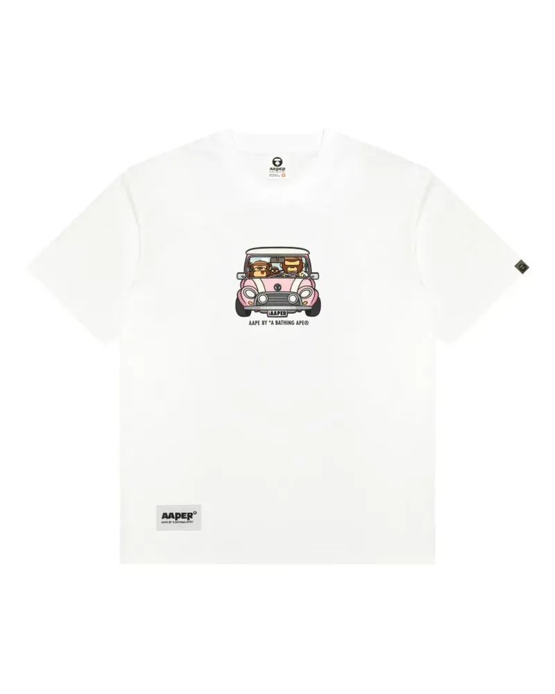 BAPE T-Shirt mit Print - Weiß Weiß