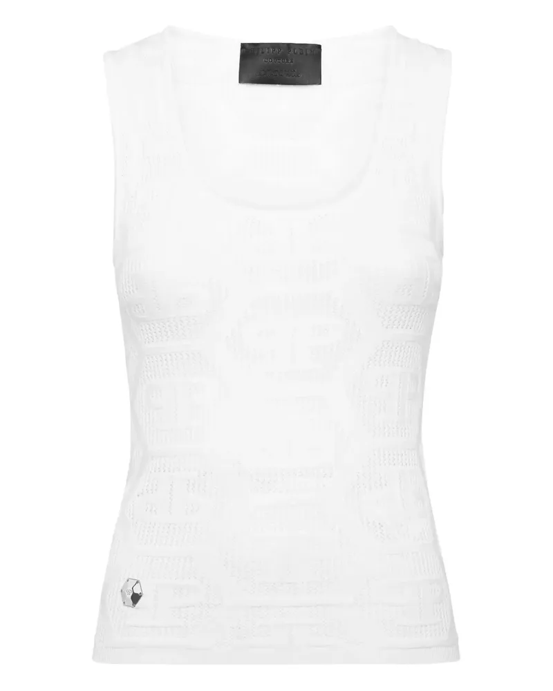 Philipp Plein Tanktop mit Monogramm - Weiß Weiß