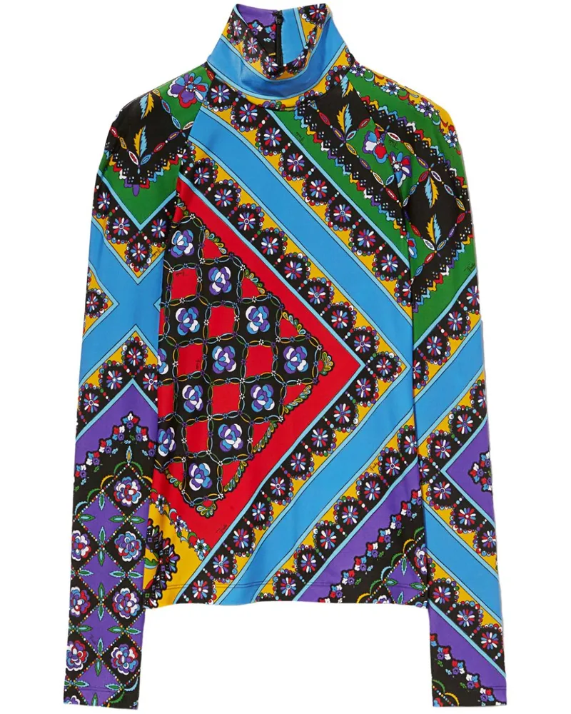 Emilio Pucci Oberteil mit Festa-Print - Blau Blau