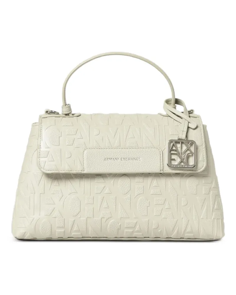 Emporio Armani Schultertasche mit Logo-Prägung - Weiß Weiß