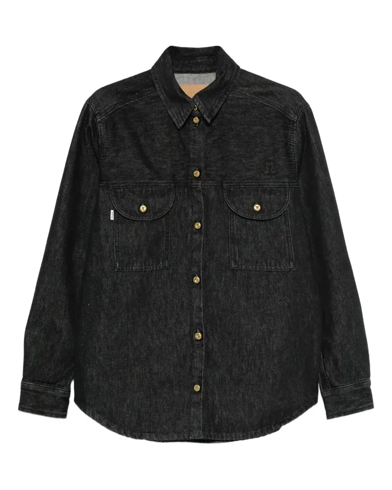 Blazé Milano buttoned pocket blouse - Schwarz Schwarz