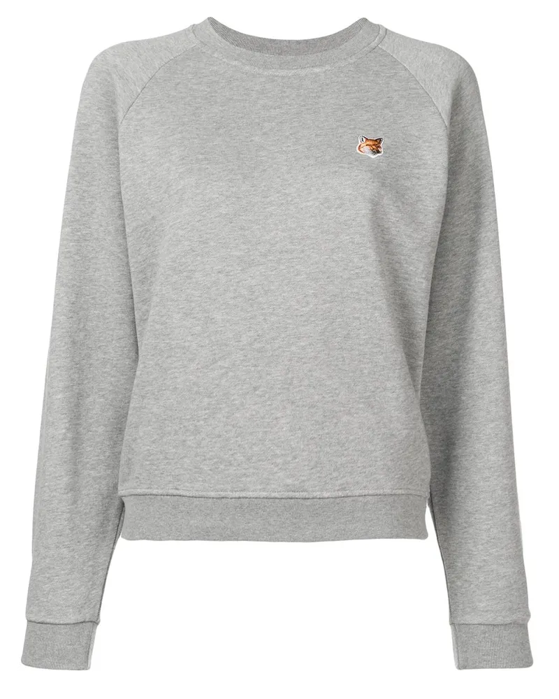 Kitsuné Fox patch sweatshirt Grau