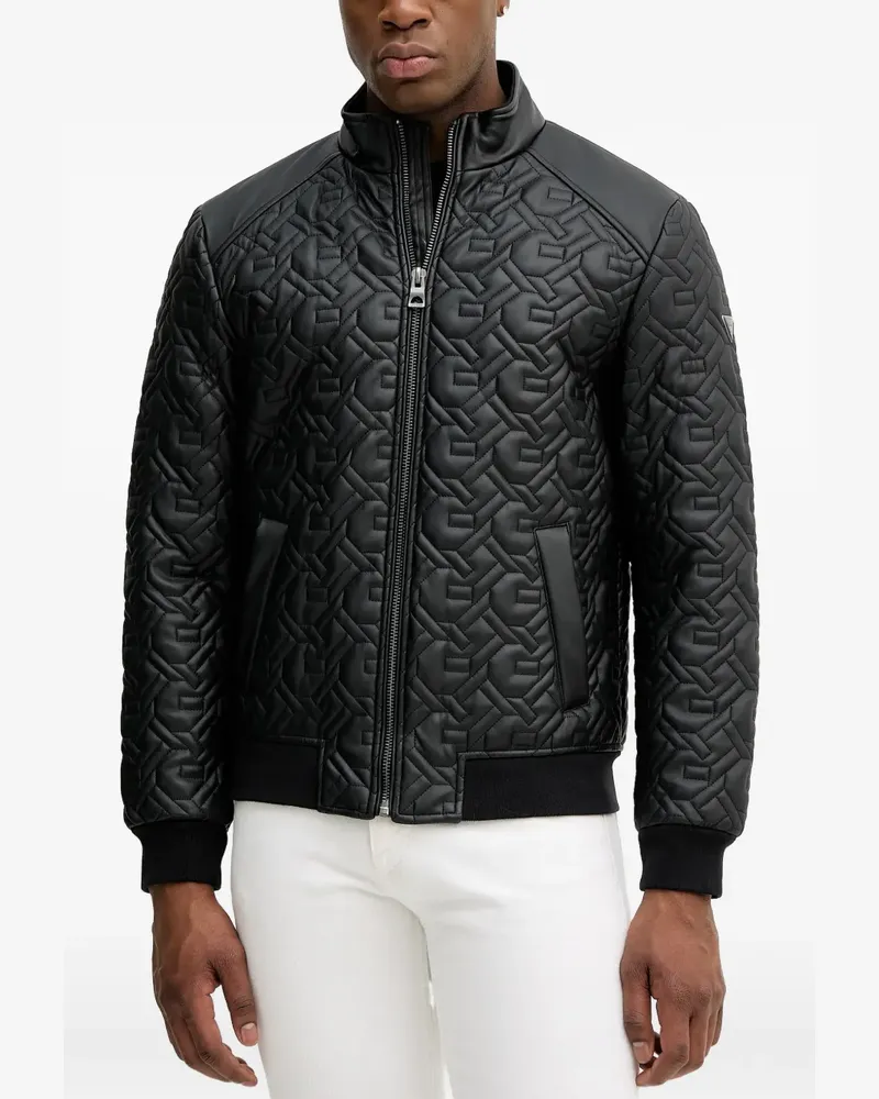 Guess Gesteppte Jacke mit Reißverschluss - Schwarz Schwarz