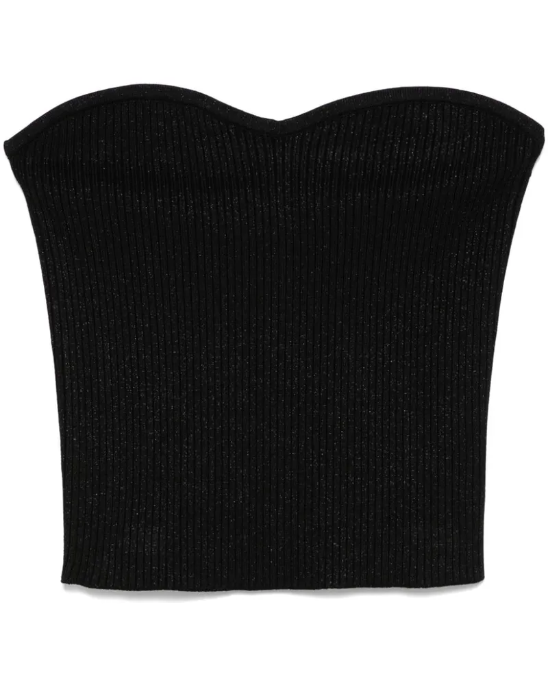 Peserico Oberteil aus Lurex - Schwarz Schwarz
