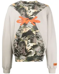 Heron Preston Sweatshirt mit Camouflage-Einsatz Grün