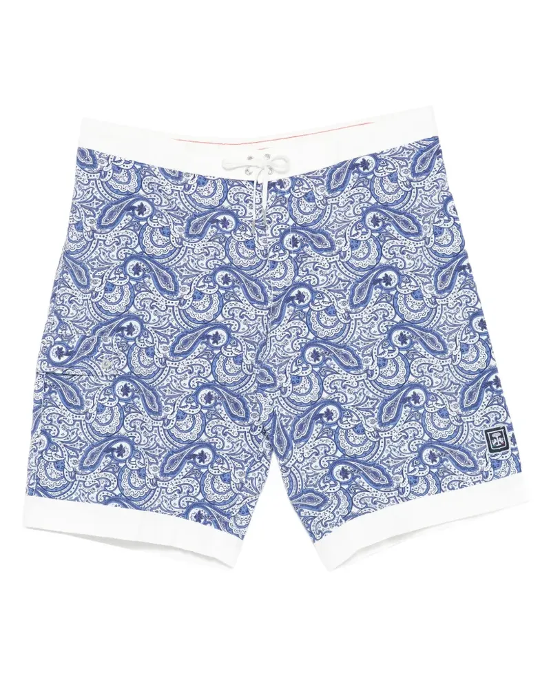 Corneliani Badeshorts mit Paisley-Print - Blau Blau
