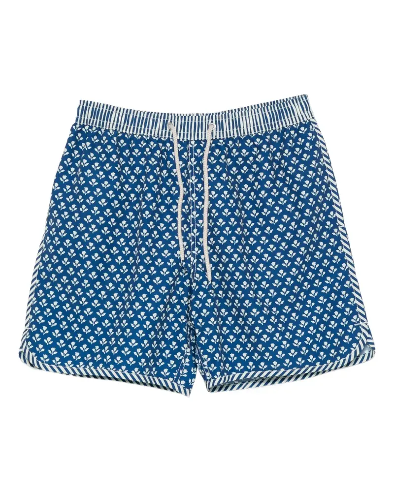 MC2 Saint Barth Lighting floral-print drawstring swim shorts - Blau Blau