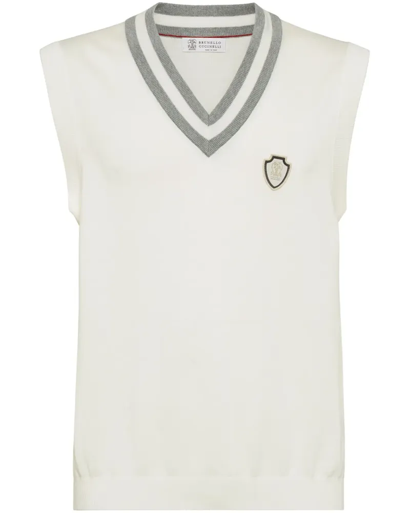Brunello Cucinelli Klassisches Trägershirt - Weiß Weiß