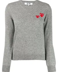 Comme des Garçons Pullover mit V-Ausschnitt Grau