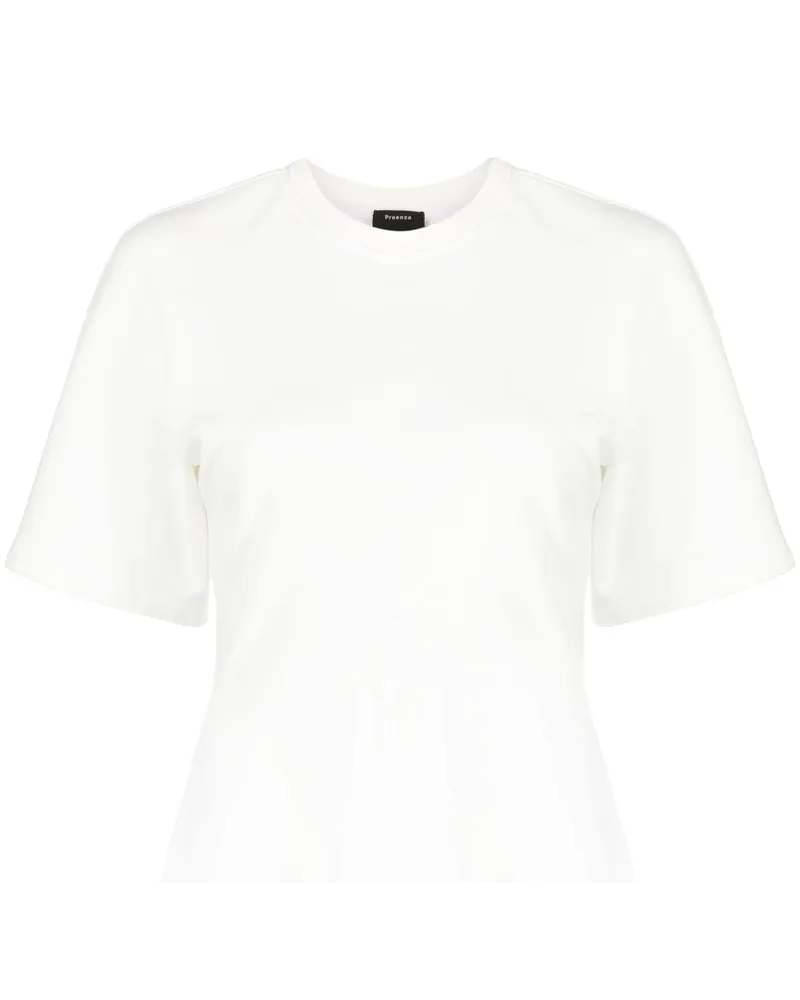 Proenza Schouler T-Shirt mit Bund - Weiß Weiß