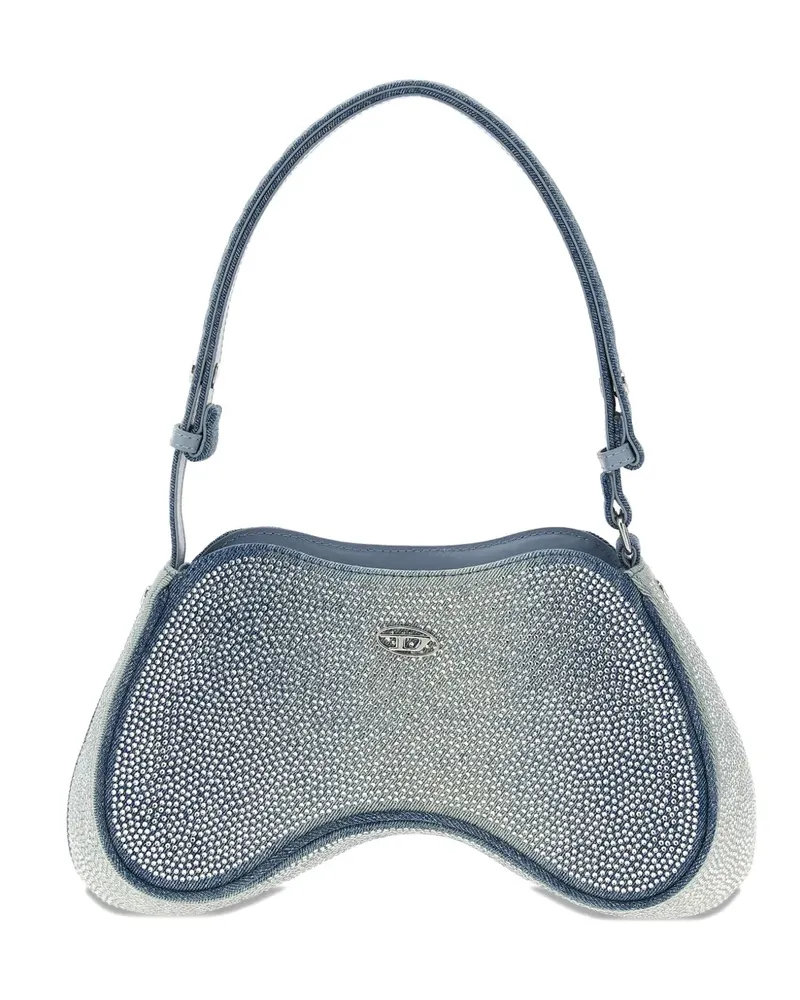 Diesel Schultertasche mit Strass - Blau Blau