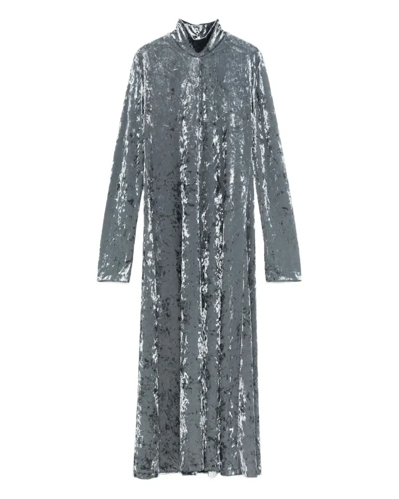 forte_forte Kleid in Samtoptik - Grau Grau