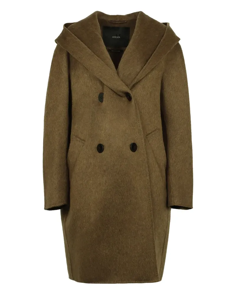 Max Mara Doppelreihiger Kapuzenmantel - Braun Braun