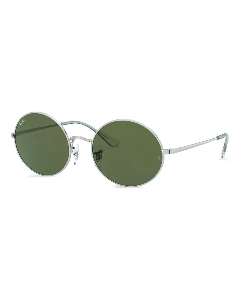 Ray Ban Sonnenbrille mit rundem Gestell - Silber Silber