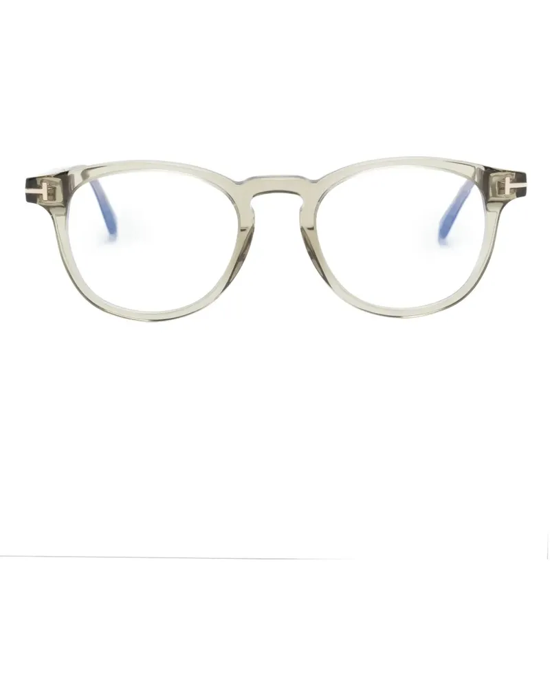 Tom Ford Transparente Brille mit Panto-Gestell - Nude Nude
