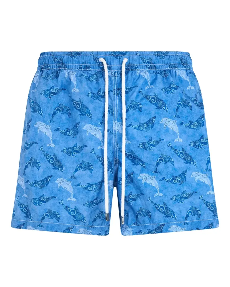 Fedeli dolphin-print swim shorts - Blau Blau